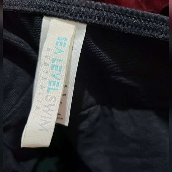 Sea Level Swim Skirted One-Piece Swimsuit Square Neck Swim Dress Black 10 NWOT - Picture 6 of 6